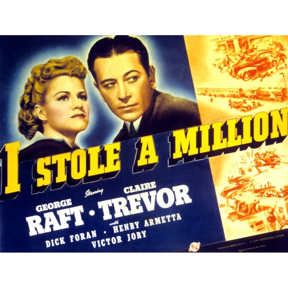 I Stole A Million Claire Trevor George Raft 1939 Movie Poster Masterprint Image 1