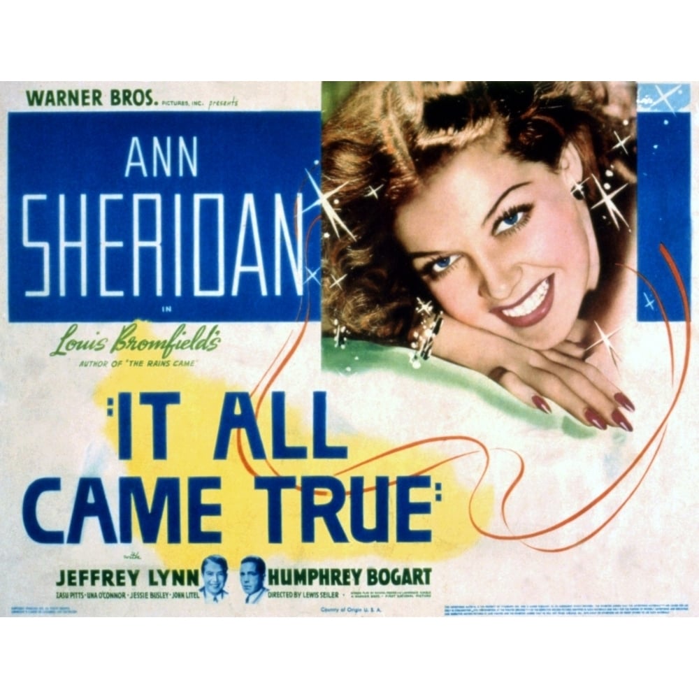 It All Came True Ann Sheridan 1940 Movie Poster Masterprint Image 1