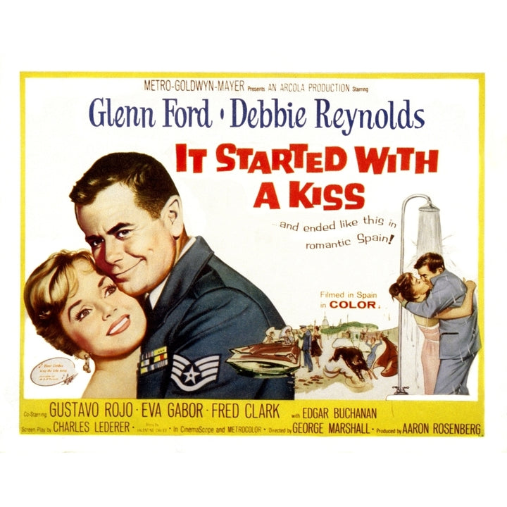 It Started With A Kiss Glenn Ford Debbie Reynolds 1959 Movie Poster Masterprint Image 2