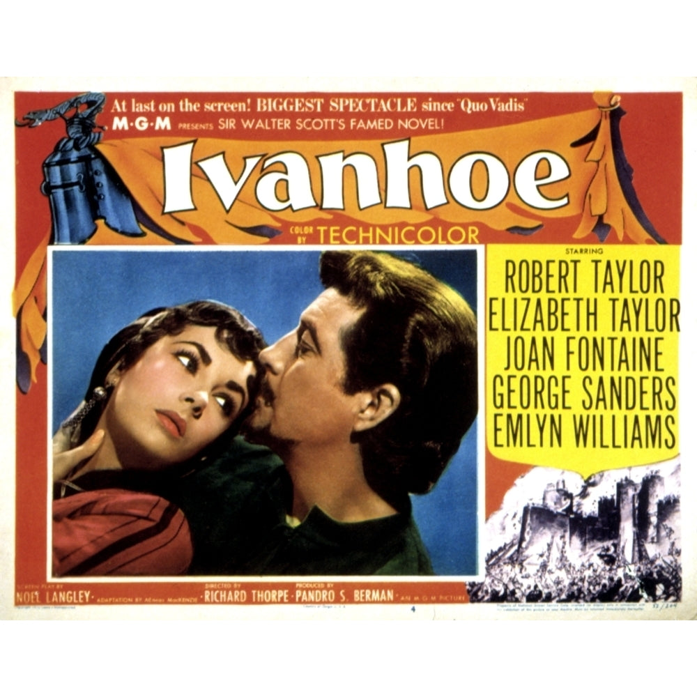 Ivanhoe Elizabeth Taylor Robert Taylor 1952 Movie Poster Masterprint Image 1