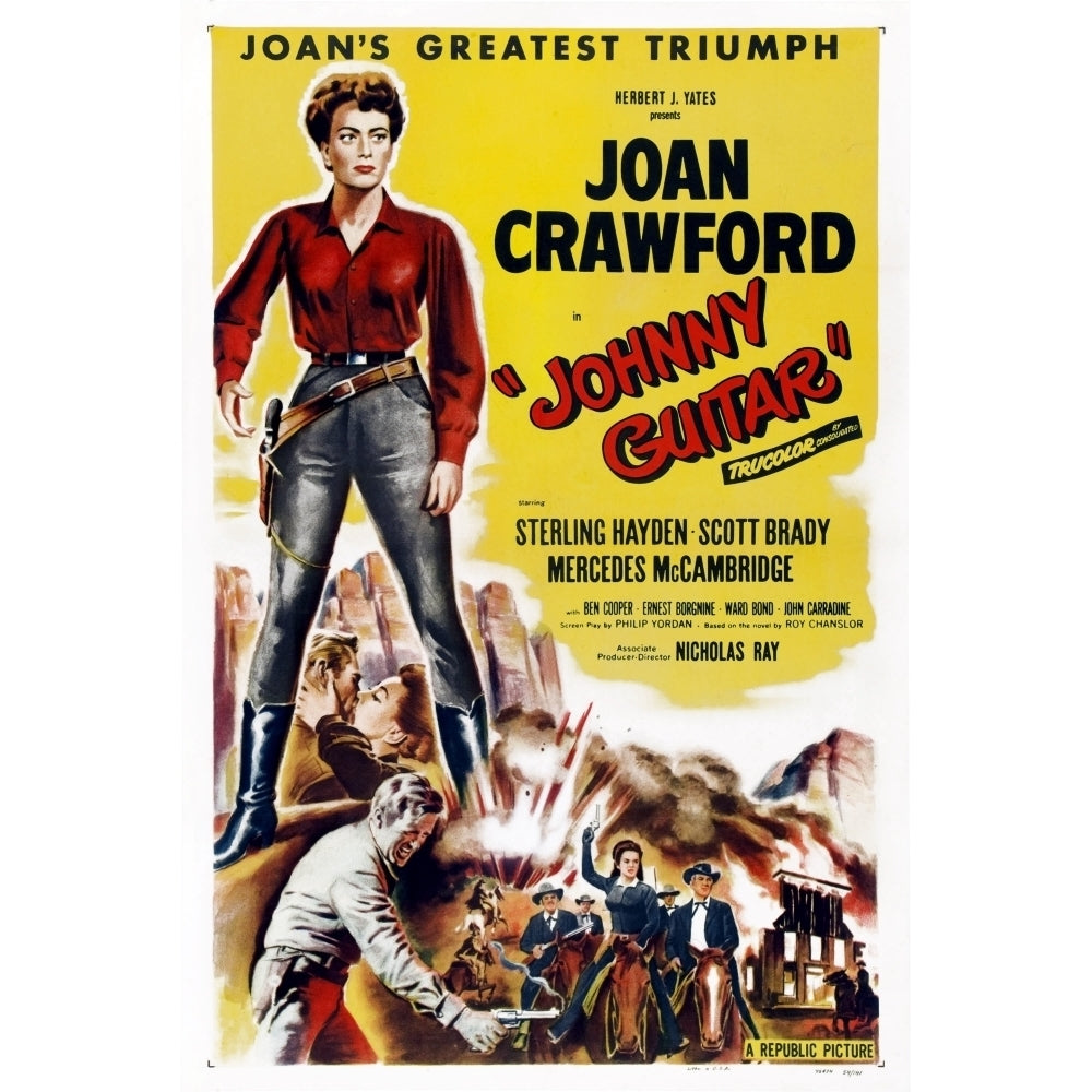 Johnny Guitar U.S. Poster Joan Crawford Sterling Hayden 1954. Movie Poster Masterprint Image 2