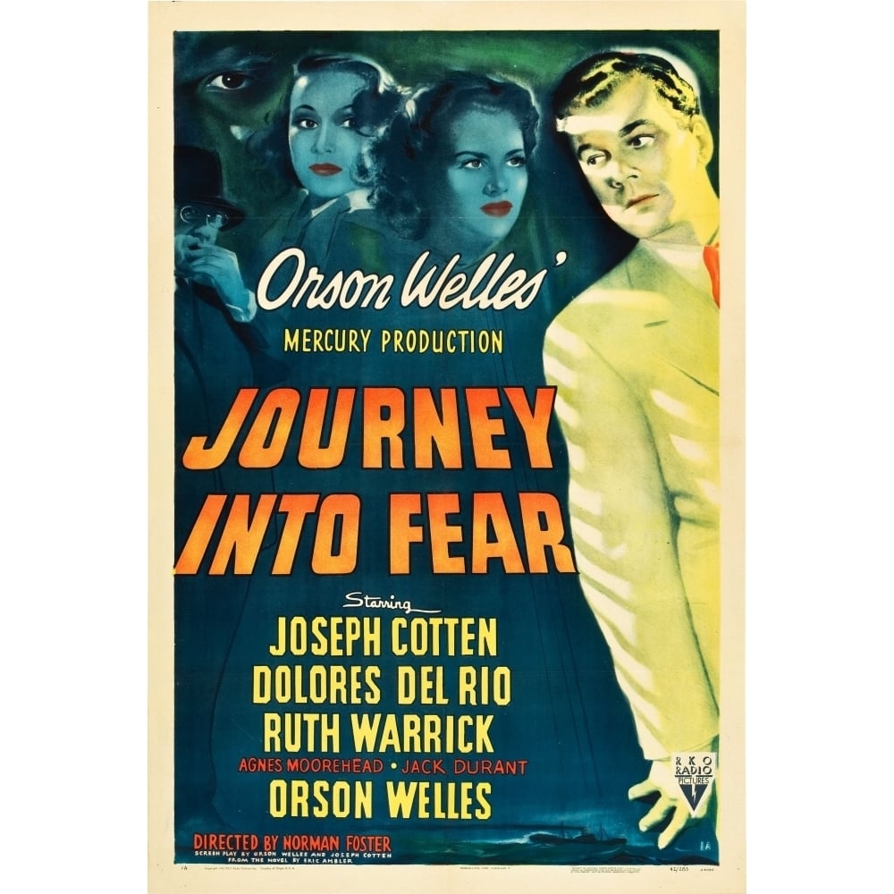 Journey Into Fear Joseph Cotten Dolores Del Rio Ruth Warrick Orson Welles 1943 Movie Poster Masterprint Image 1