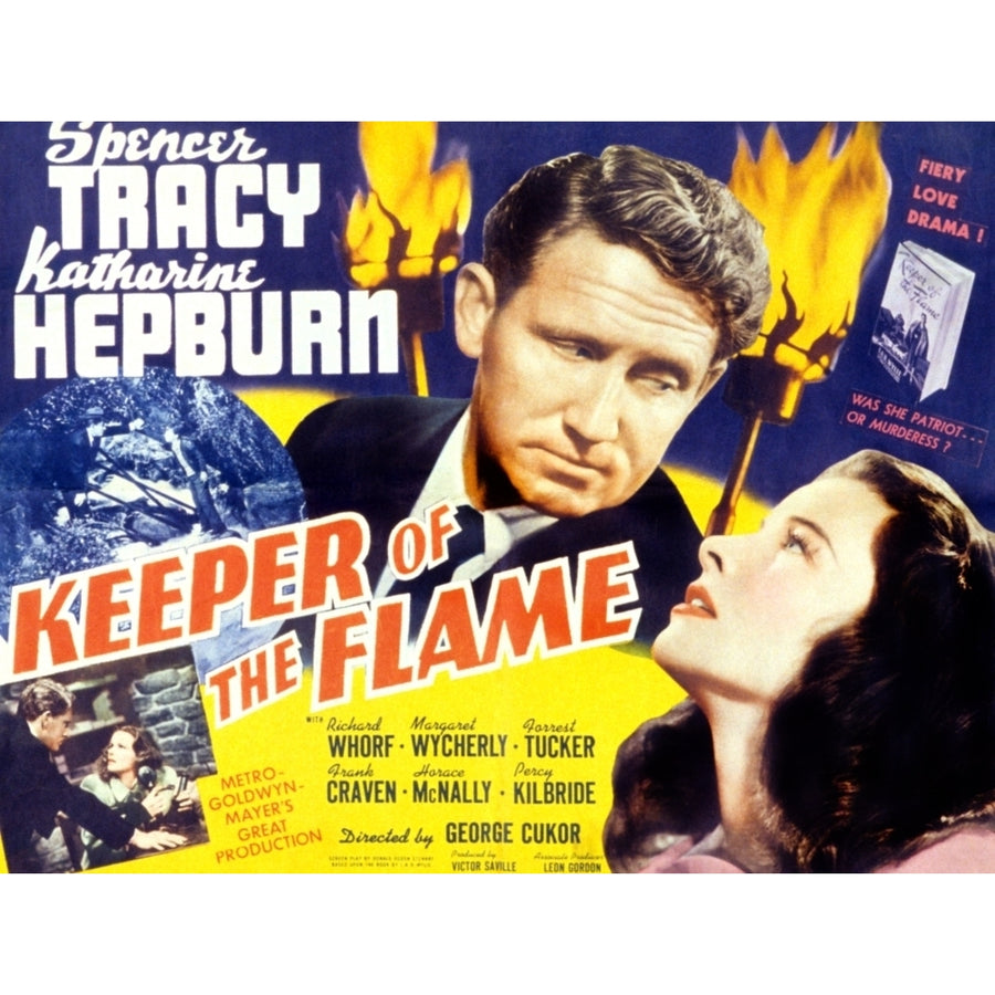 Keeper Of The Flame Spencer Tracy Katharine Hepburn 1942 Movie Poster Masterprint Image 1