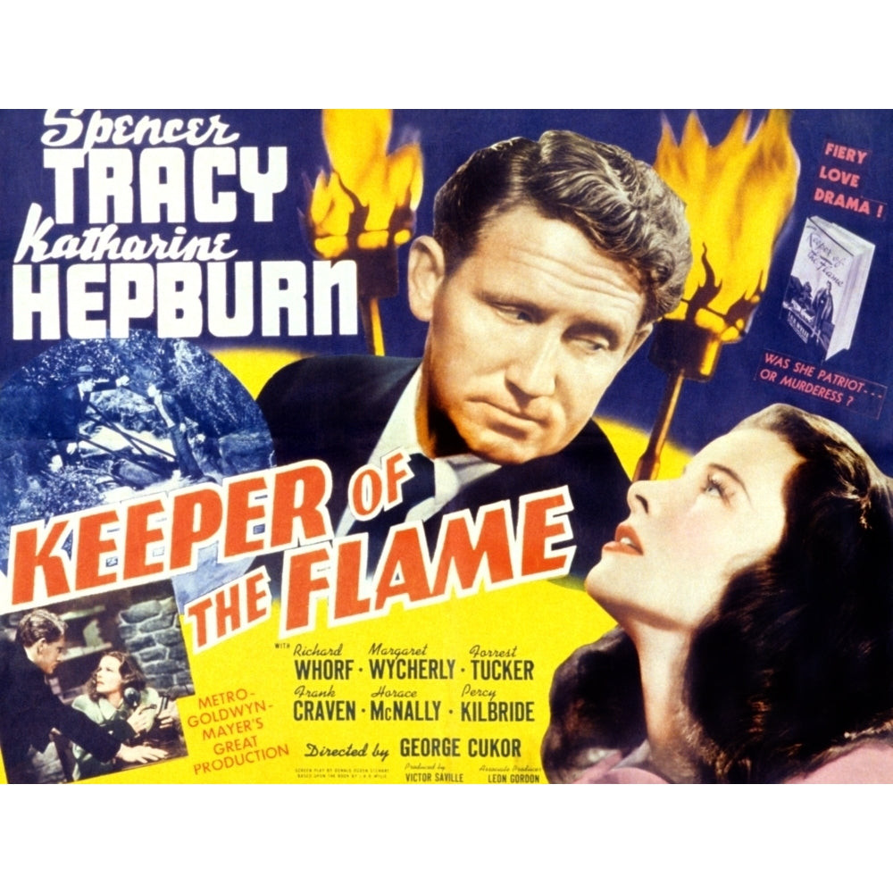 Keeper Of The Flame Spencer Tracy Katharine Hepburn 1942 Movie Poster Masterprint Image 2