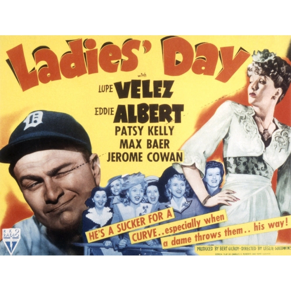 Ladies Day Eddie Albert Patsy Kelly Lupe Velez 1943 Movie Poster Masterprint Image 1