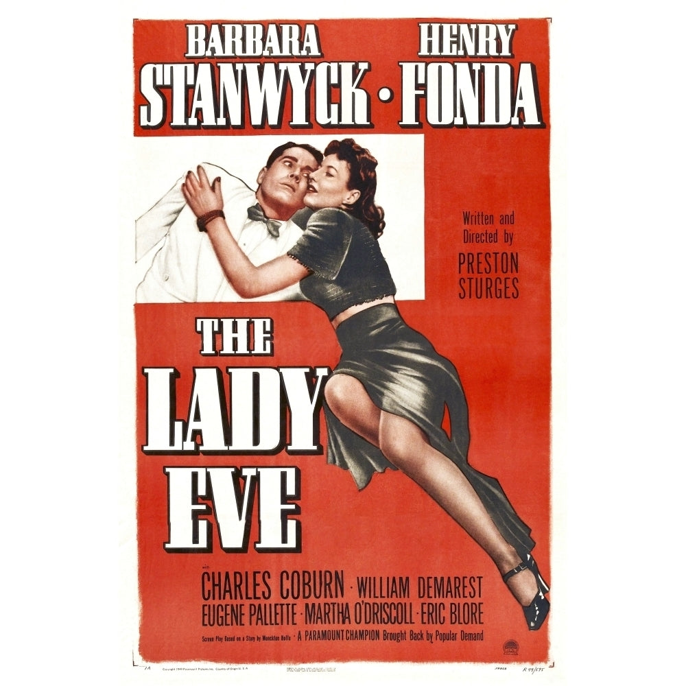 The Lady Eve Poster From Left: Henry Fonda Barbara Stanwyck 1941 Movie Poster Masterprint Image 1