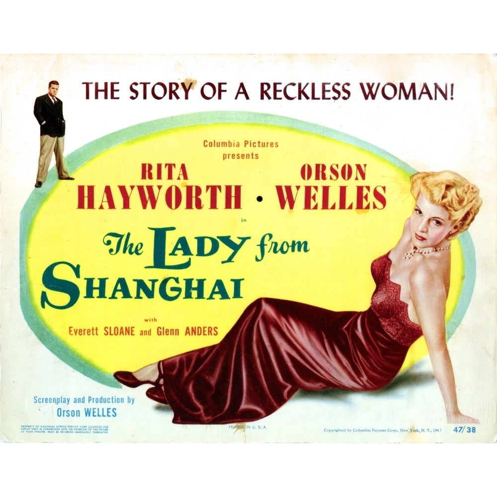 The Lady From Shanghai From Left Orson Welles Rita Hayworth 1947 Movie Poster Masterprint Image 2