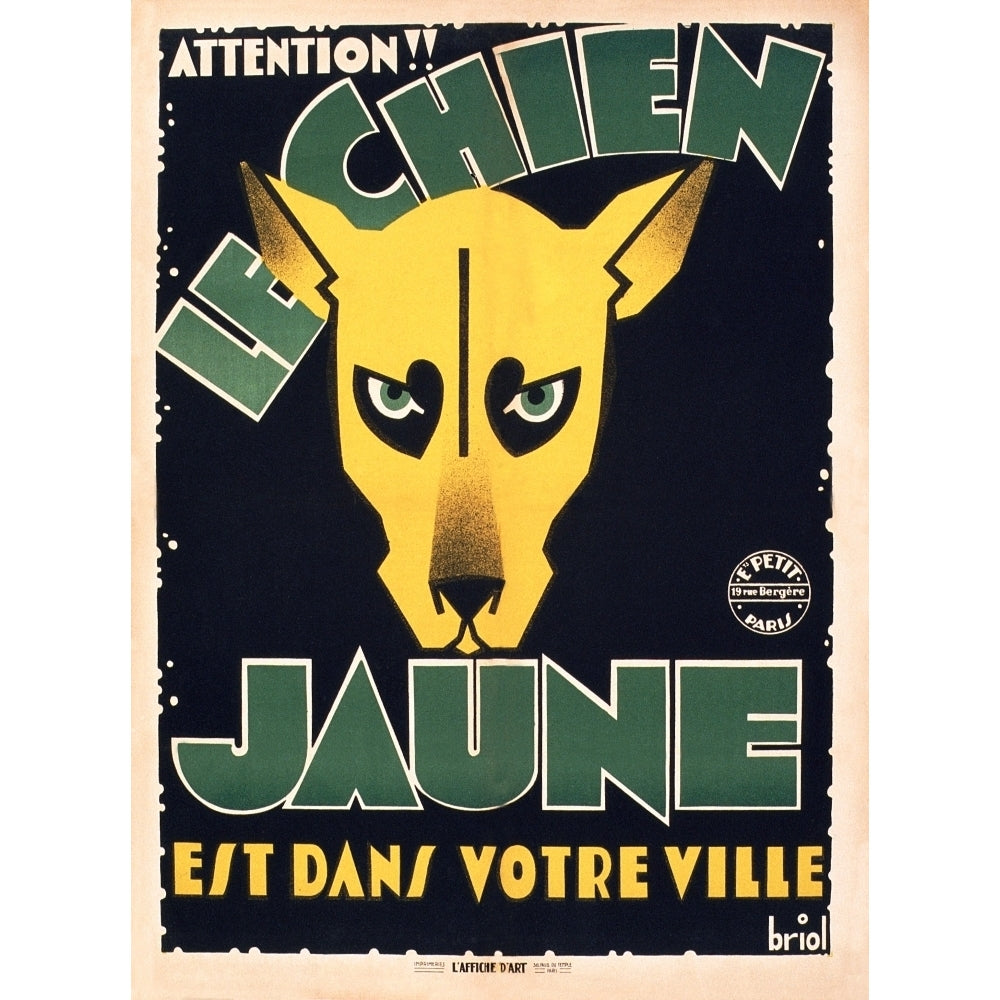 Le Chien Jaune French Poster 1932 Movie Poster Masterprint Image 2