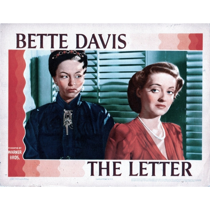 The Letter From Left Gale Sondergaard Bette Davis 1940 Movie Poster Masterprint Image 1