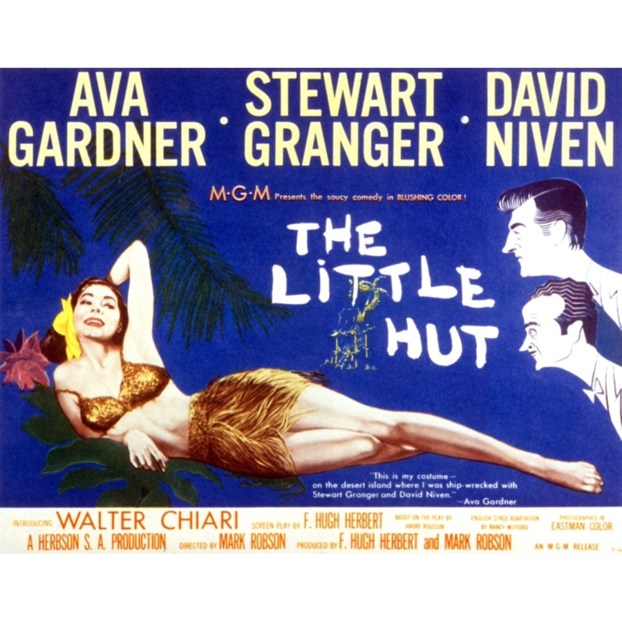 The Little Hut Ava Gardner Stewart Granger David Niven 1957 Movie Poster Masterprint Image 1