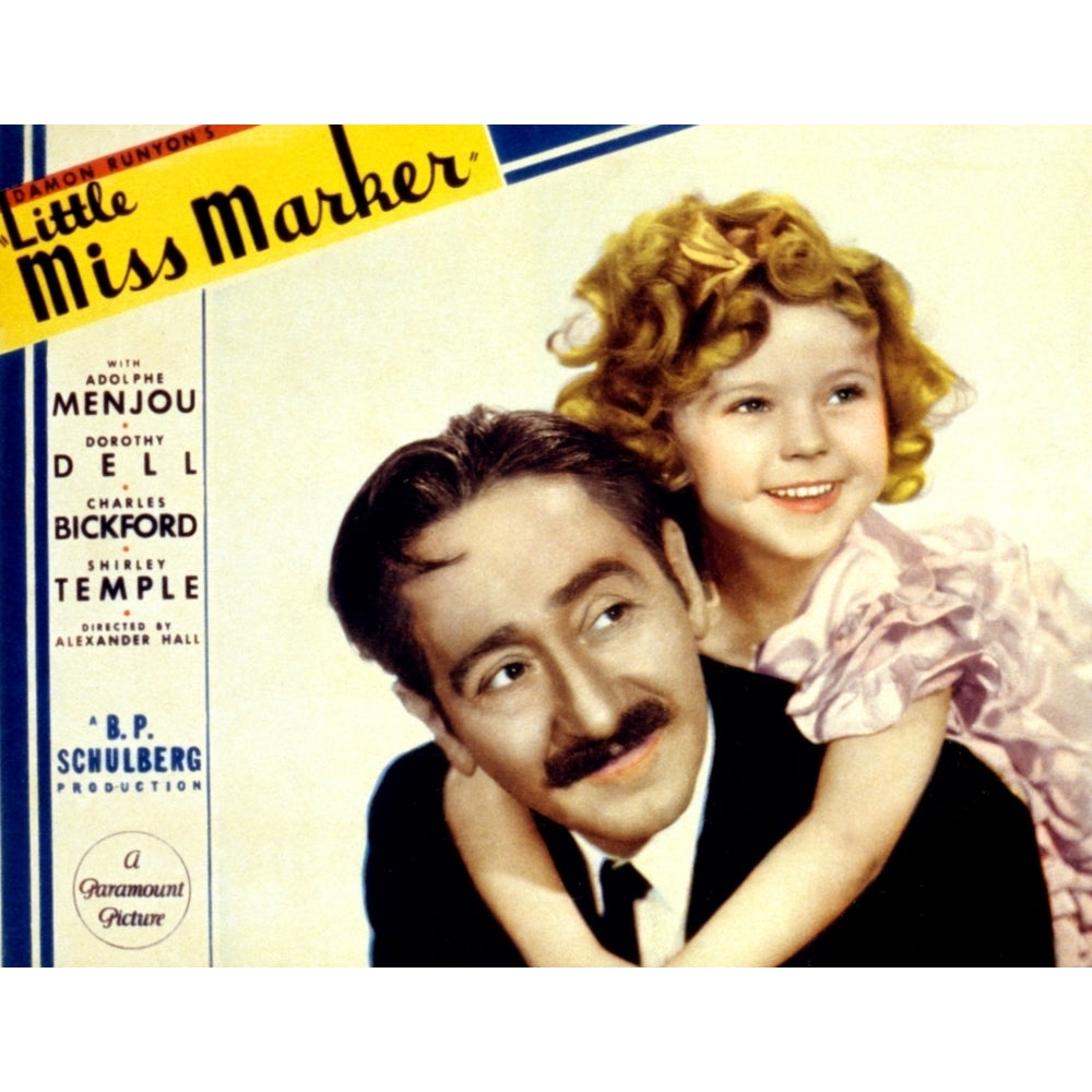 Little Miss Marker Adolphe Menjou Shirley Temple 19 34 Movie Poster Masterprint Image 1