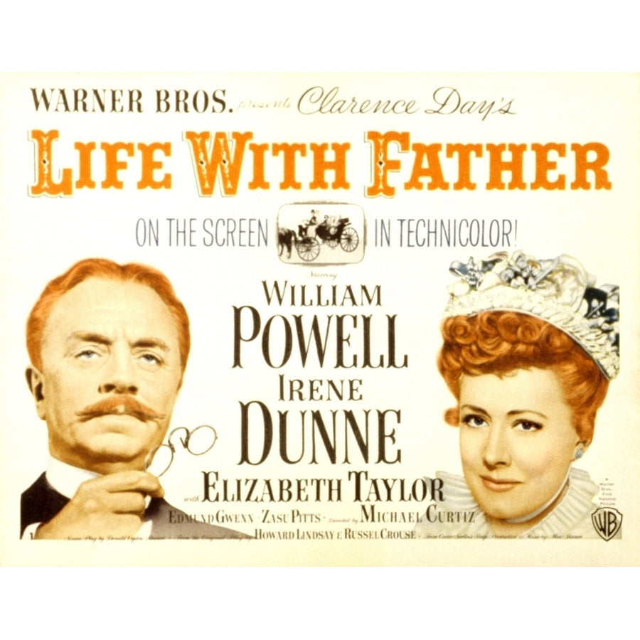 Life With Father William Powell Irene Dunne 1947 Movie Poster Masterprint Image 1