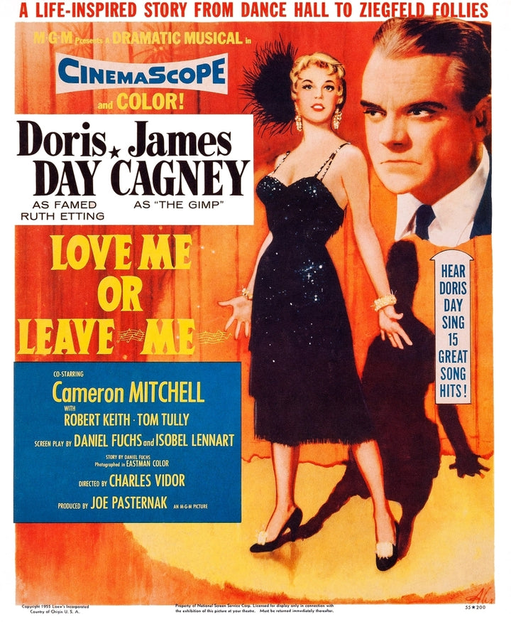 Love Me Or Leave Me Us Poster Art From Left: Doris Day James Cagney 1955 Movie Poster Masterprint Image 1