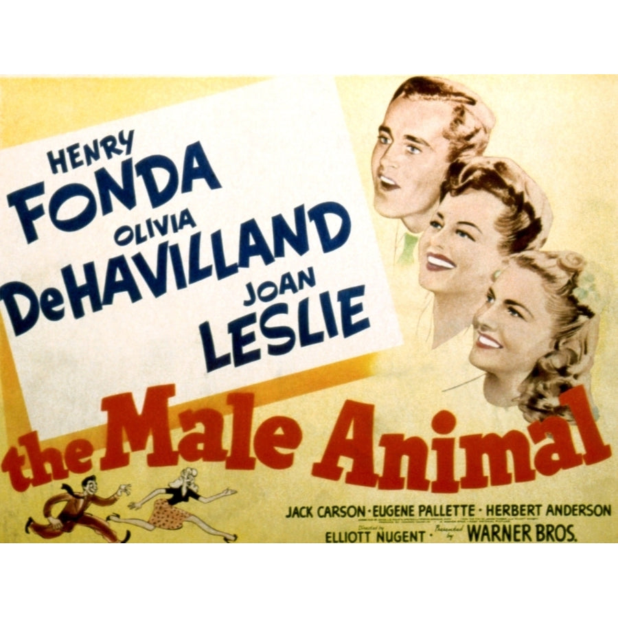 The Male Animal Henry Fonda Olivia De Havilland Joan Leslie 1942 Movie Poster Masterprint Image 1