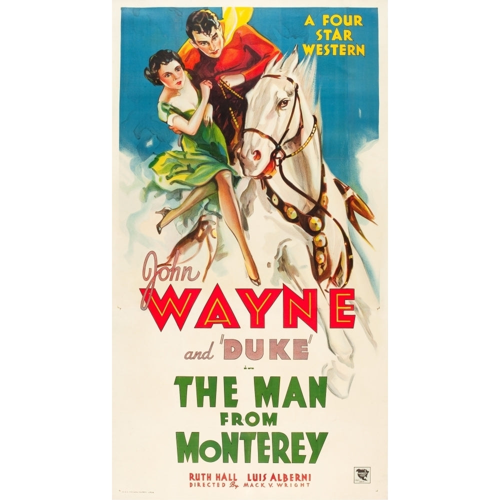 The Man From Monterey Ruth Hall John Wayne 1933 Movie Poster Masterprint Image 1