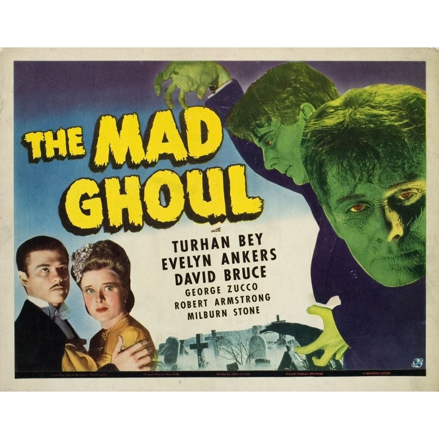 The Mad Ghoul Turhan Bey Evelyn Ankers David Bruce 1943 Movie Poster Masterprint Image 1