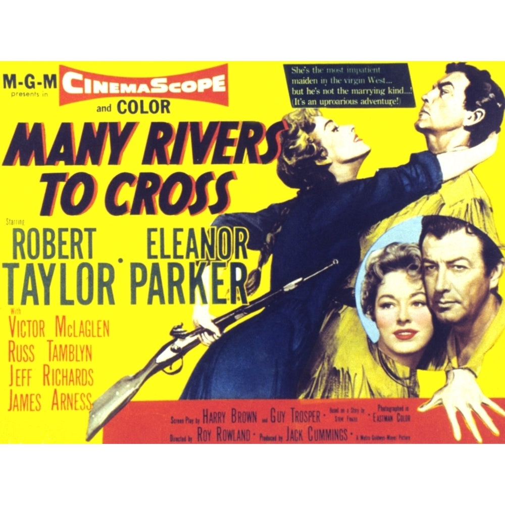 Many Rivers To Cross Eleanor Parker Robert Taylor 1955 Movie Poster Masterprint Image 2