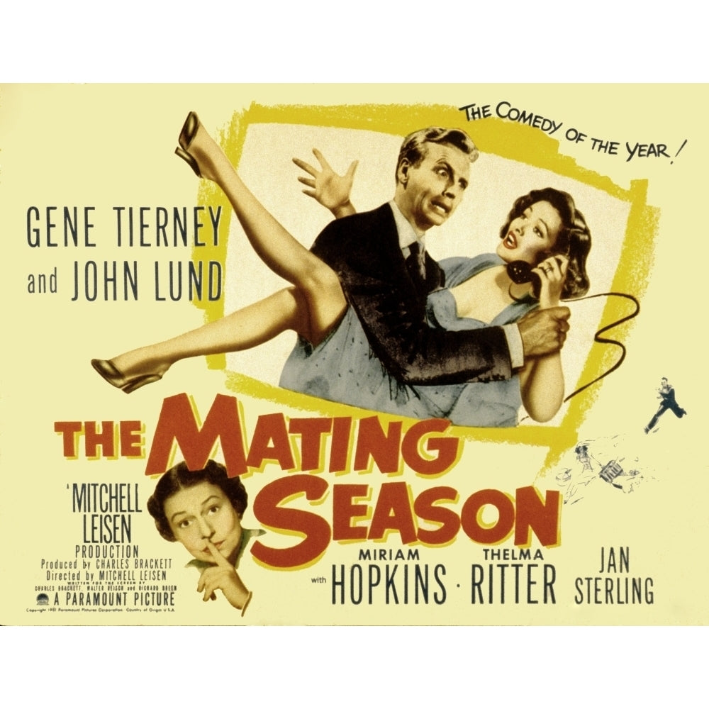 The Mating Season John Lund Gene Tierney Thelma Ritter 1951 Movie Poster Masterprint Image 2