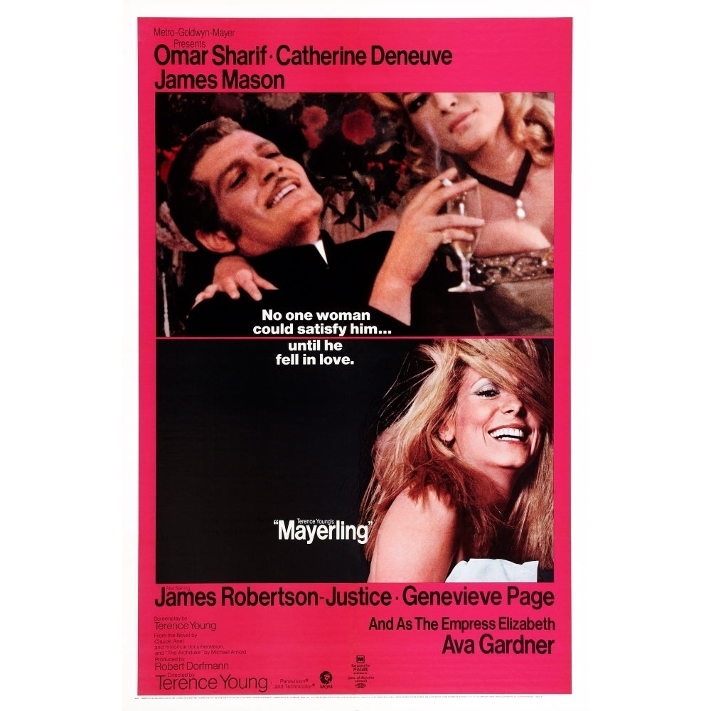 Mayerling Us Poster Art Omar Sharif Catherine Deneuve 1968 Movie Poster Masterprint Image 1