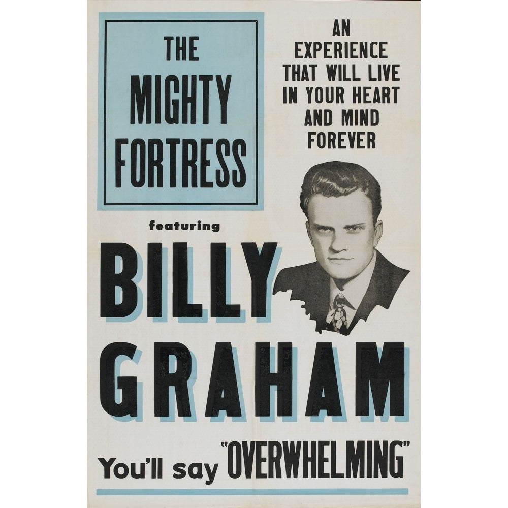 The Mighty Fortress Billy Graham 1955 Movie Poster Masterprint Image 2