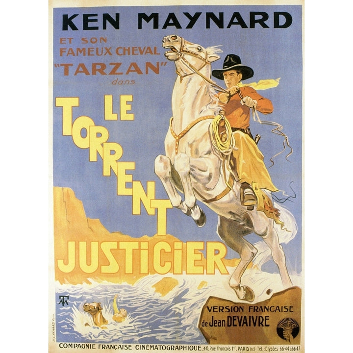 Mountain Justice French Poster Art Ken Maynard 1930 Movie Poster Masterprint Image 2