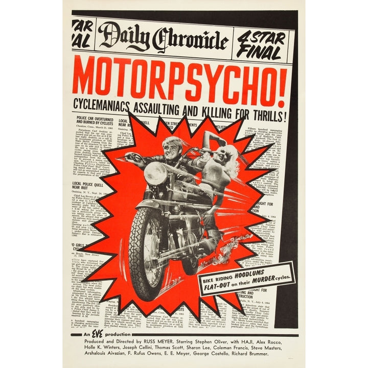 Motor Psycho 1965 Movie Poster Masterprint Image 2