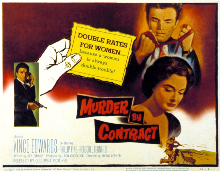 Murder By Contract Vince Edwards Caprice Toriel 1958. Movie Poster Masterprint Image 1