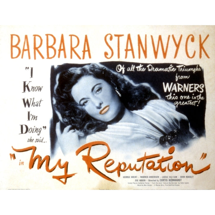 My Reputation Barbara Stanwyck 1946 Movie Poster Masterprint Image 1