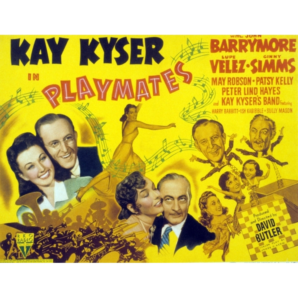 Playmates John Barrymore Kay Kyser Ginny Simms Lupe Velez Patsy Kelly 1941 Movie Poster Masterprint Image 2