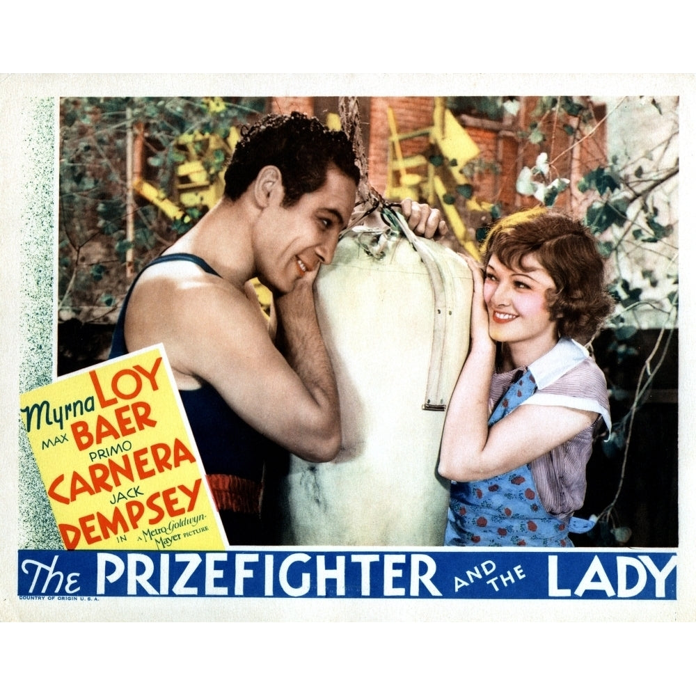 The Prizefighter And The Lady From Left Max Baer Myrna Loy 1933 Movie Poster Masterprint Image 2