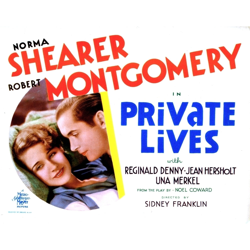 Private Lives From Left Norma Shearer Robert Montgomery 1931 Movie Poster Masterprint Image 2