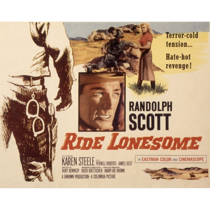 Ride Lonesome Randolph Scott Karen Steele 1959 Movie Poster Masterprint Image 2