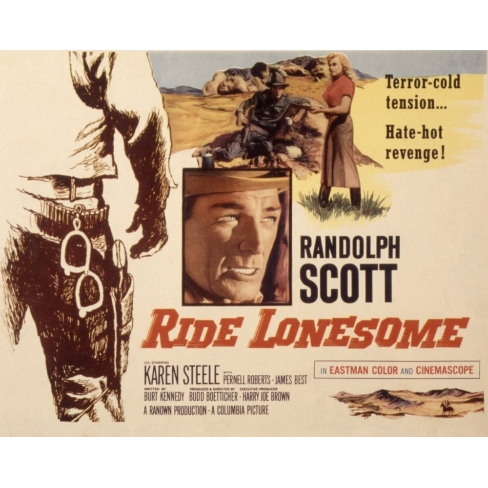 Ride Lonesome Randolph Scott Karen Steele 1959 Movie Poster Masterprint Image 1