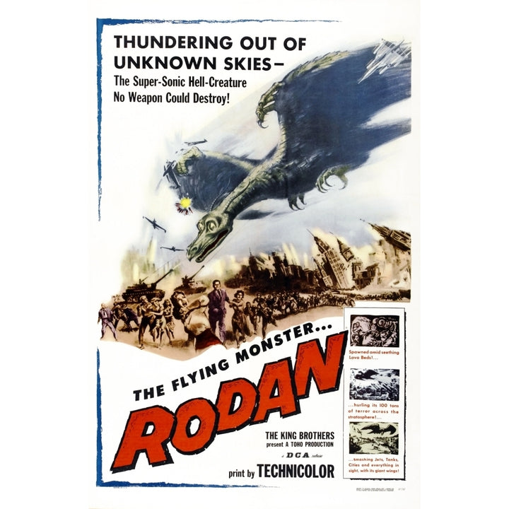 Rodan 1957 Poster Art Movie Poster Masterprint Image 2