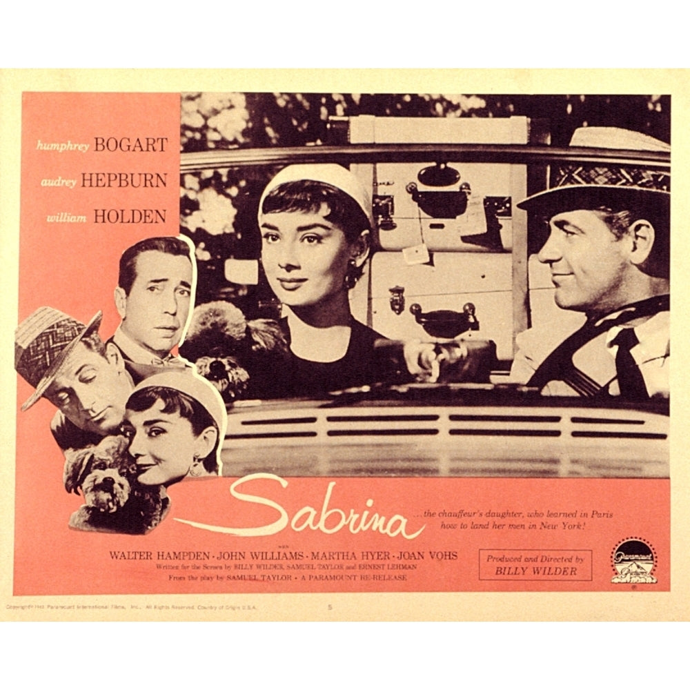 Sabrina Audrey Hepburn William Holden 1954 Movie Poster Masterprint Image 2