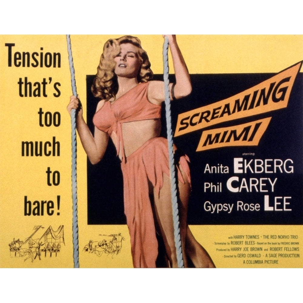 Screaming Mimi Anita Ekberg 1958 Movie Poster Masterprint Image 2