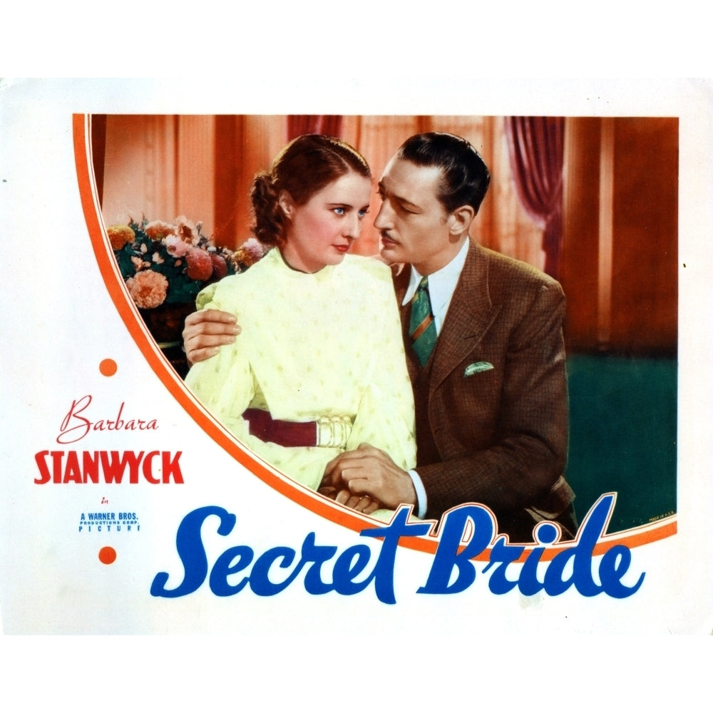 The Secret Bride From Left Barbara Stanwyck Warren William 1934 Movie Poster Masterprint Image 2