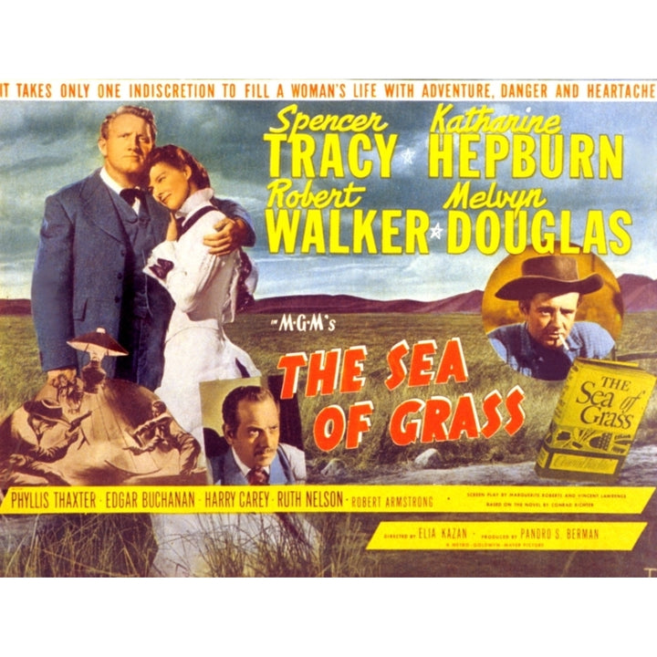 The Sea Of Grass Spencer Tracy Katharine Hepburn Melvyn Douglas Robert Walker 1947 Movie Poster Masterprint Image 1