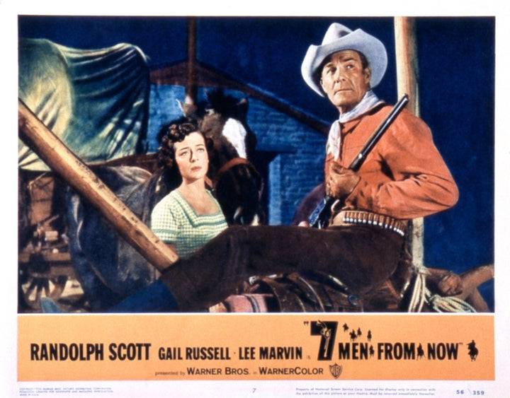 Seven Men From Now From Left: Gail Russell Randolph Scott 1956 Movie Poster Masterprint Image 1