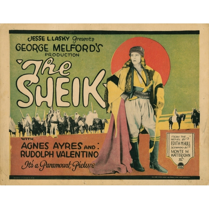 The Sheik Rudolph Valentino 1921 Movie Poster Masterprint Image 1