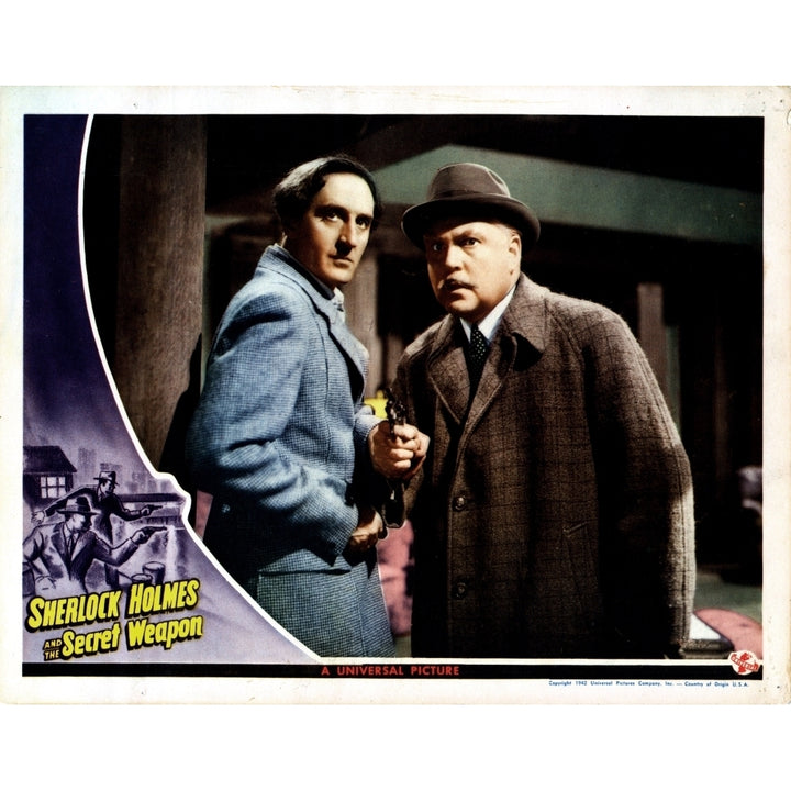 Sherlock Holmes And The Secret Weapon From Left Basil Rathbone Nigel Bruce 1943 Movie Poster Masterprint Image 1