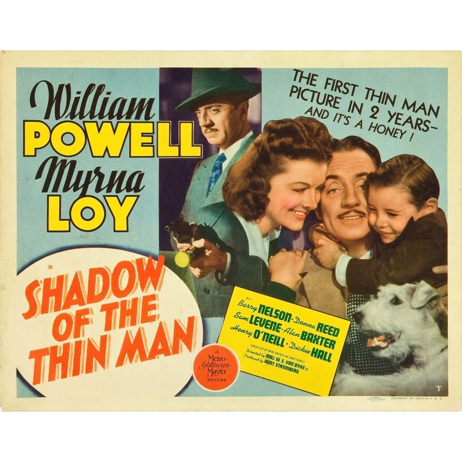 Shadow Of The Thin Man William Powell Myrna Loy Dickie Hall Asta 1941 Movie Poster Masterprint Image 1