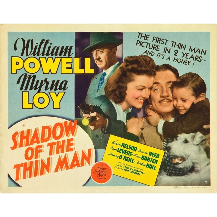 Shadow Of The Thin Man William Powell Myrna Loy Dickie Hall Asta 1941 Movie Poster Masterprint Image 2