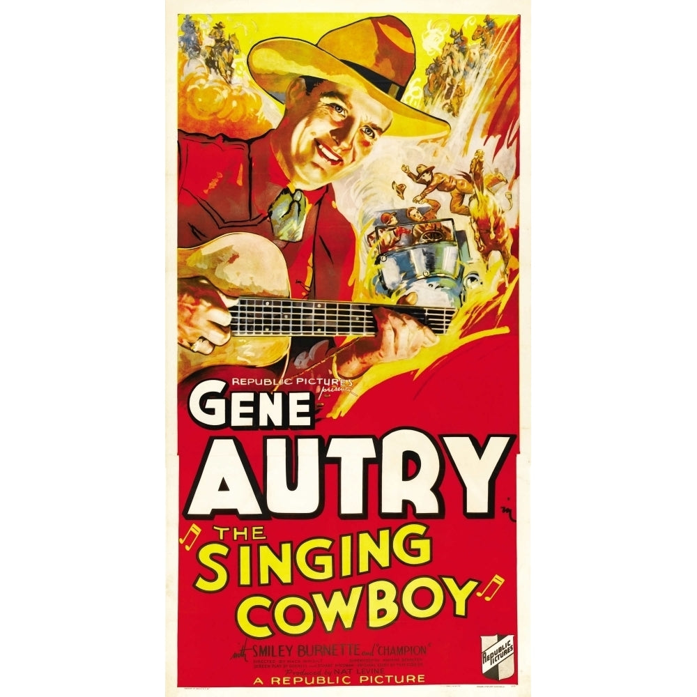 The Singing Cowboy Gene Autry 1936 Movie Poster Masterprint Image 2