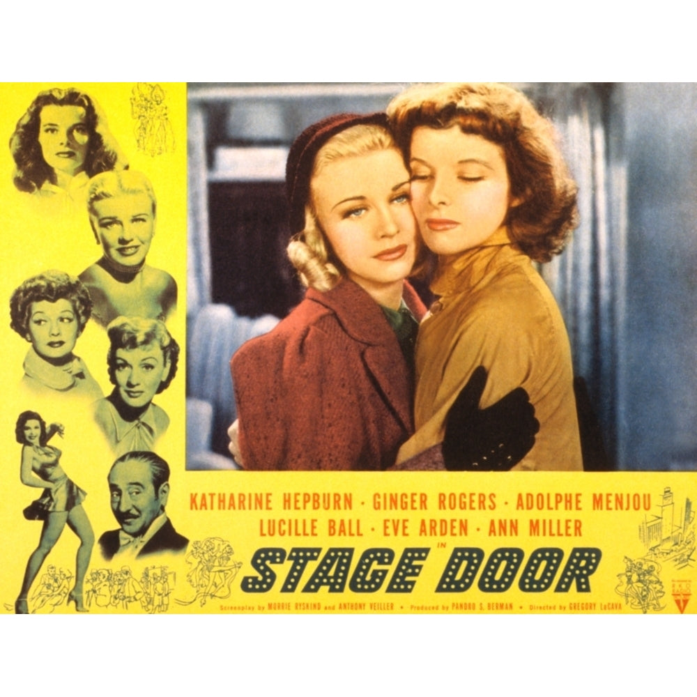 Stage Door Ginger Rogers Katharine Hepburn 1937. Movie Poster Masterprint Image 1