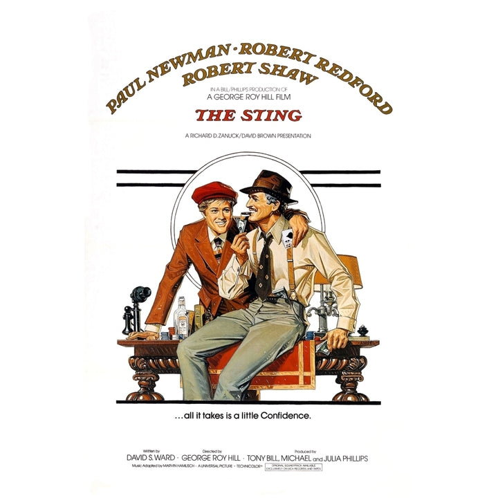 The Sting Us Poster Art From Left: Robert Redford Paul Newman 1973 Movie Poster Masterprint Image 2