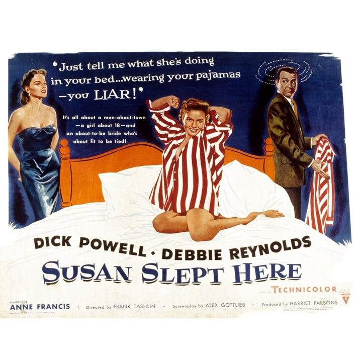 Susan Slept Here Anne Francis Debbie Reynolds Dick Powell 1954 Movie Poster Masterprint Image 1