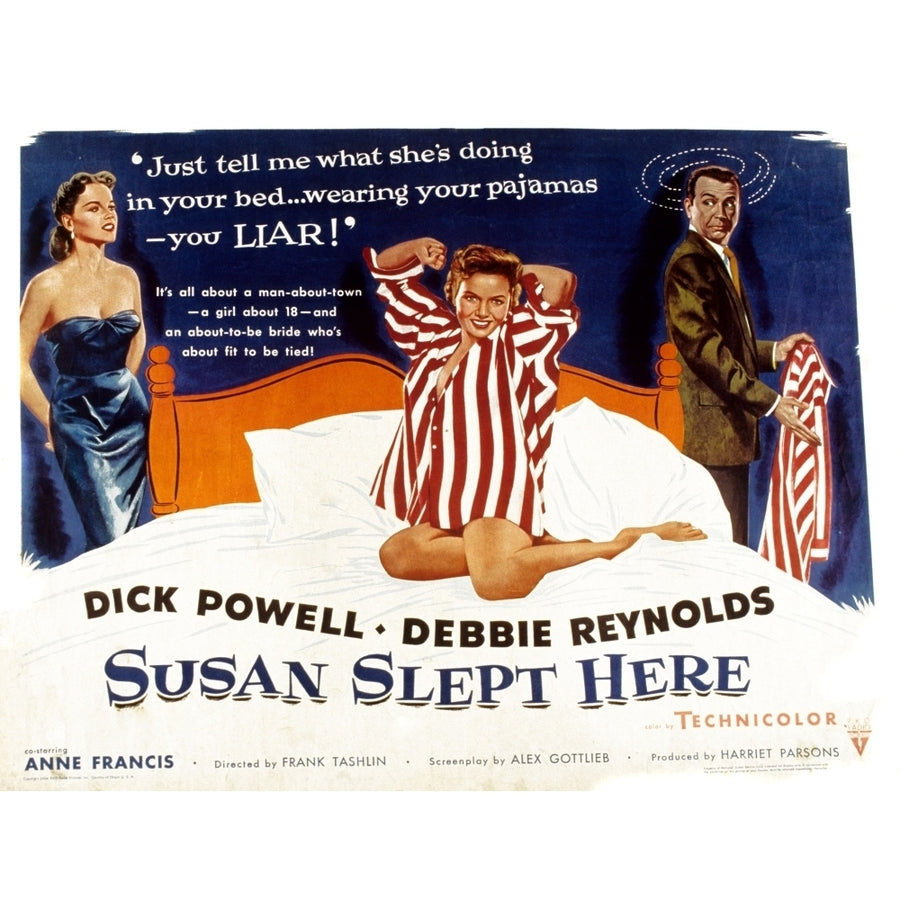 Susan Slept Here Anne Francis Debbie Reynolds Dick Powell 1954 Movie Poster Masterprint Image 1