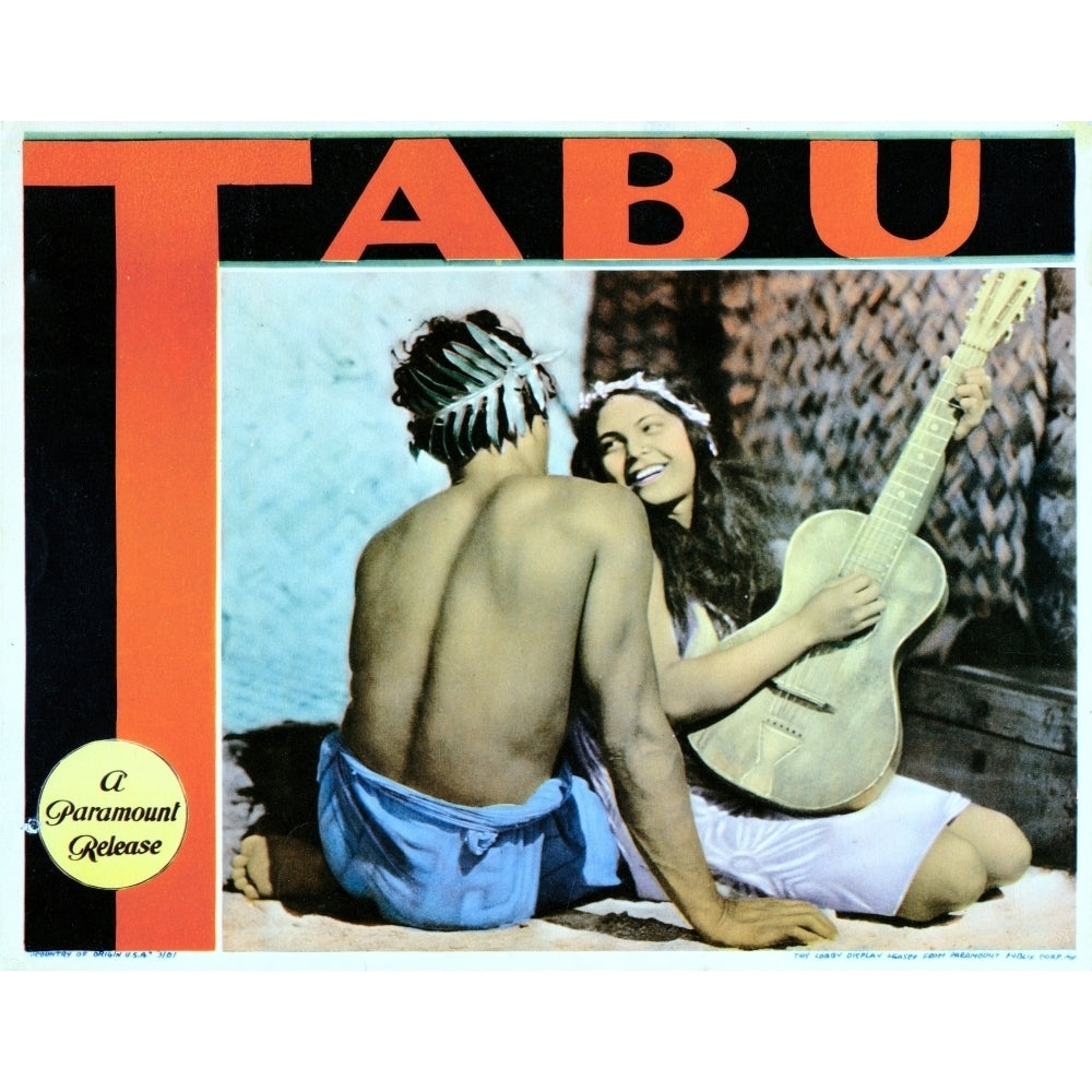 Tabu Us Lobbycard From Left:Matahi Anne Chevalier 1931 Movie Poster Masterprint Image 2