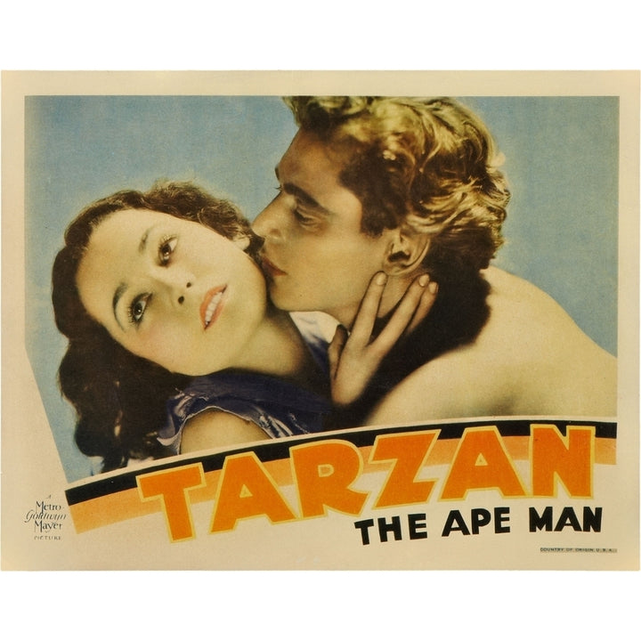 Tarzan The Ape Man Maureen OSullivan Johnny Weissmuller 1932 Movie Poster Masterprint Image 1